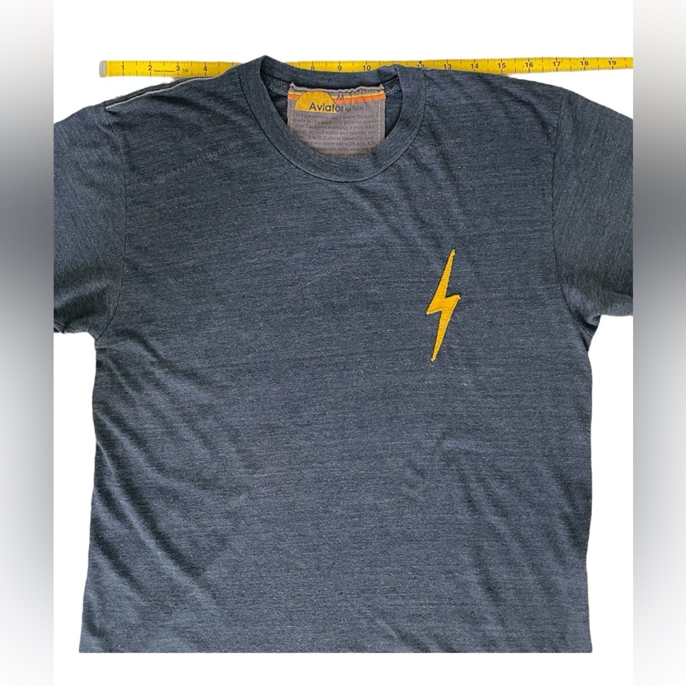 ⚡️AVIATOR NATION • BOLT TEE - Charcoal Grey - Picture 3 of 11